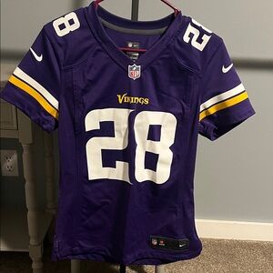 Nike Adrian Peterson Purple and White Vikings Jersey